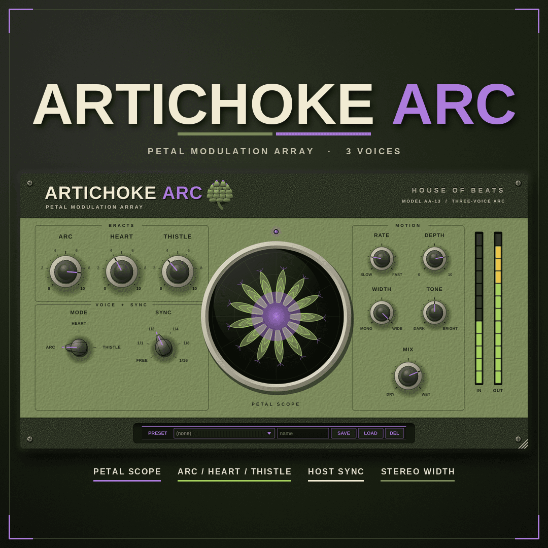 ArtichokeArc cover — arc · heart · saturation curve