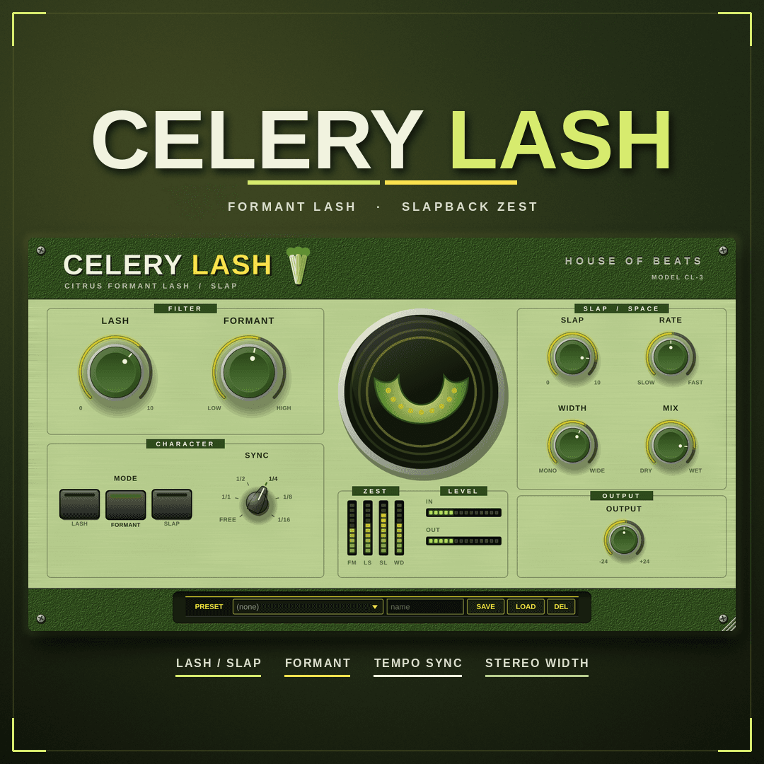 CeleryLash cover — lash · strike · crisp stalk