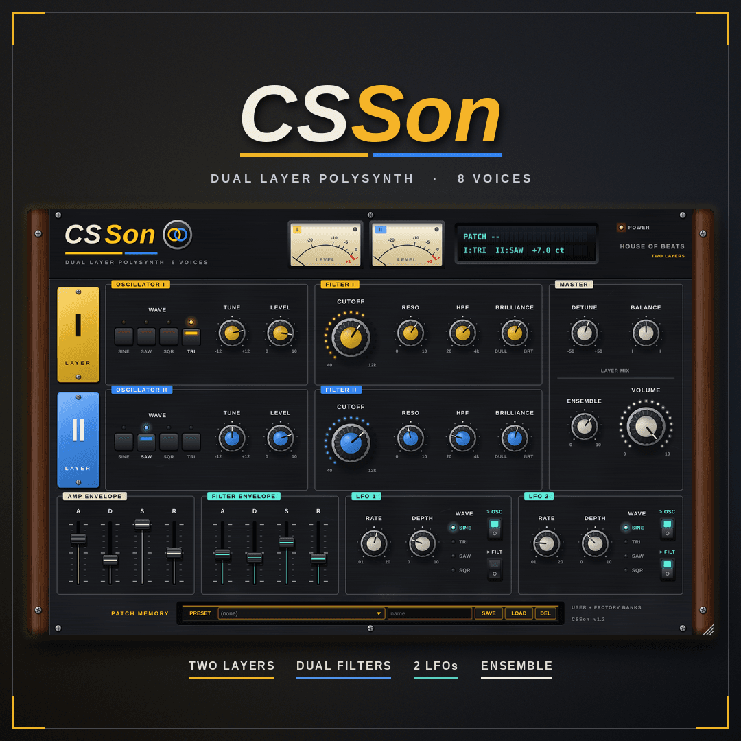 CS-Son dual layer synthesizer cover
