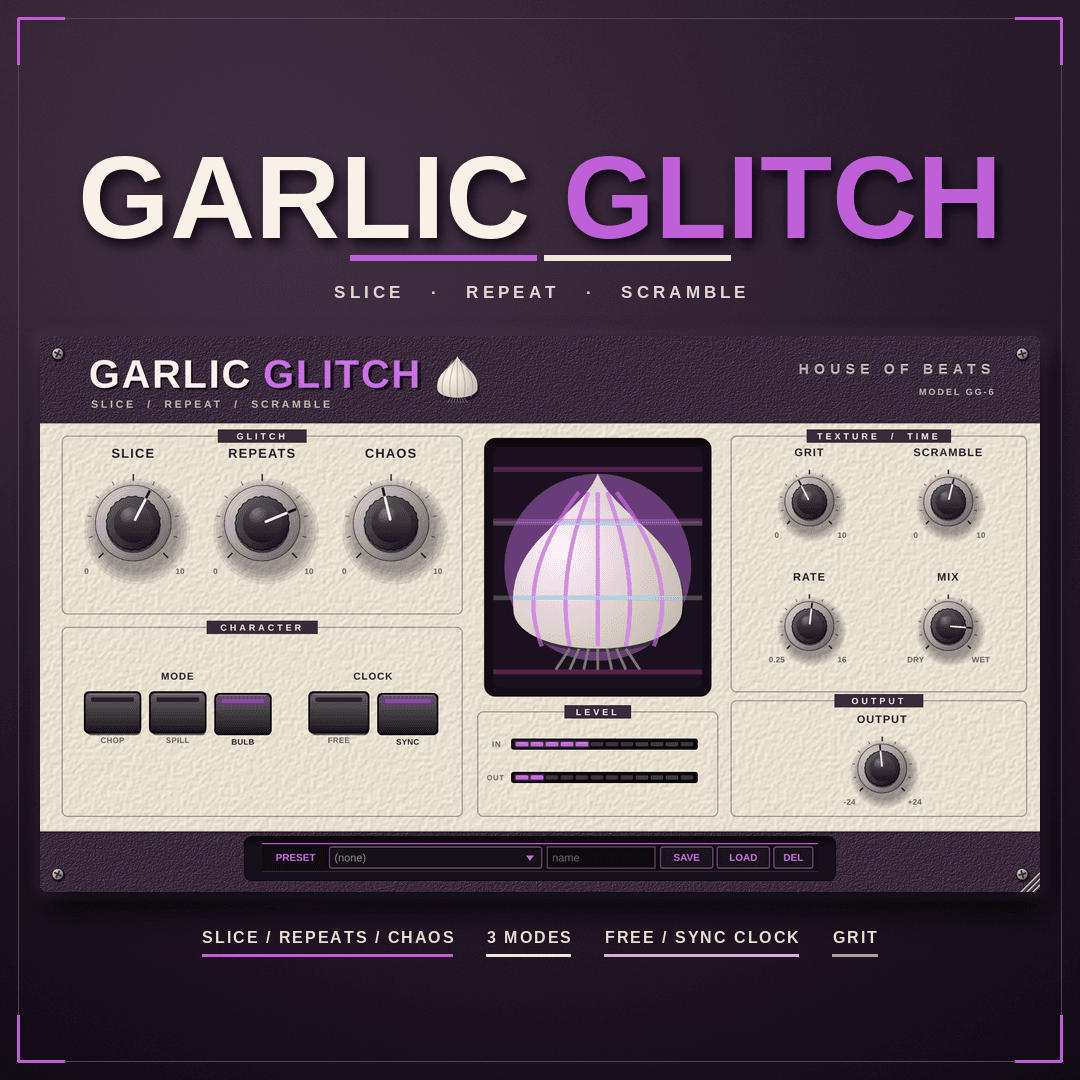GarlicGlitch cover — glitch · stutter · clove chaos