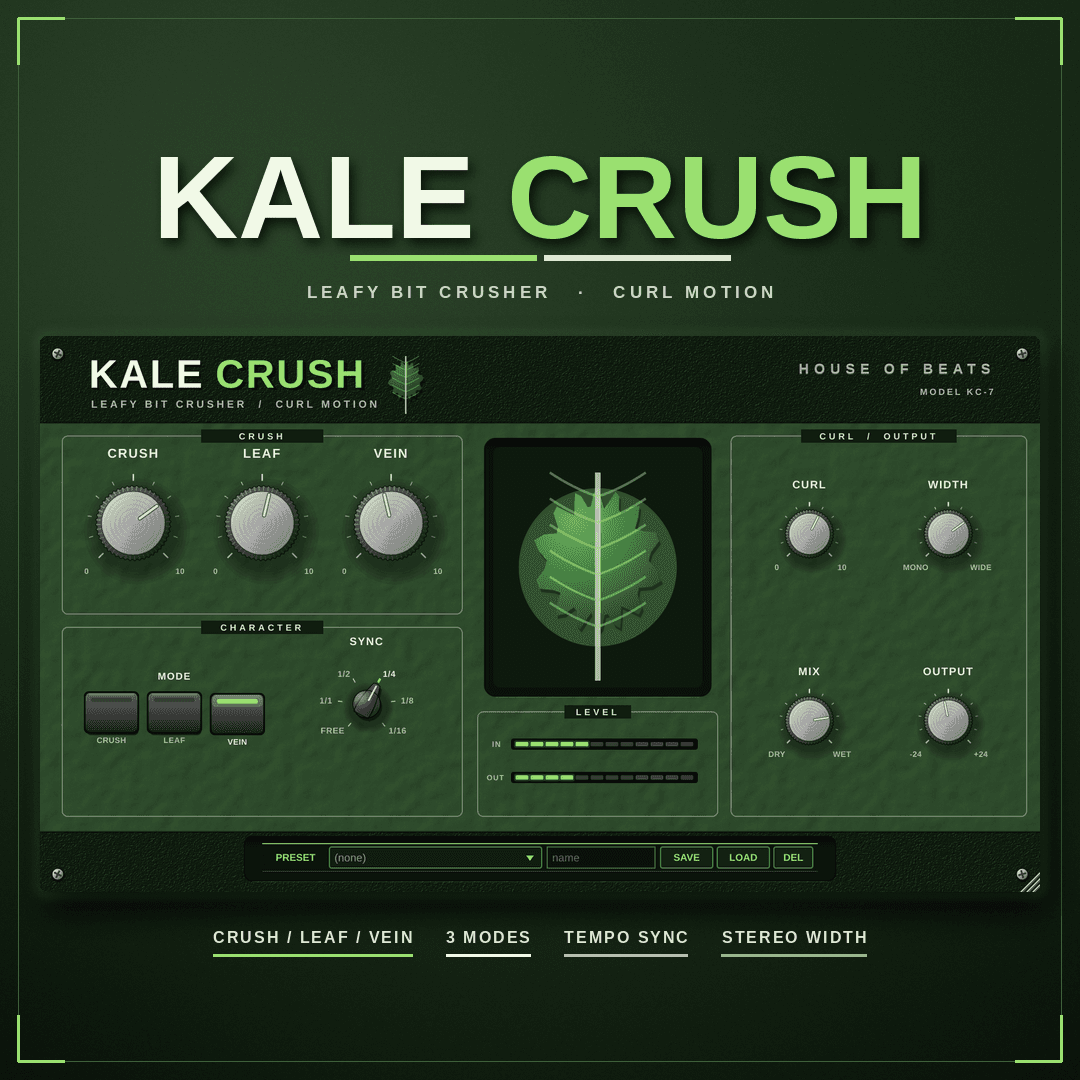KaleCrush cover — crush · grit · dark leaf