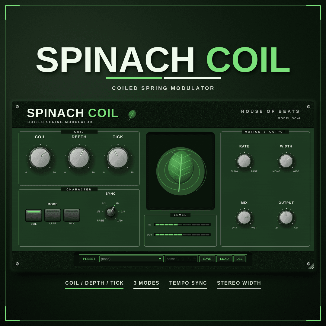 SpinachCoil cover — coil · twist · deep leaf